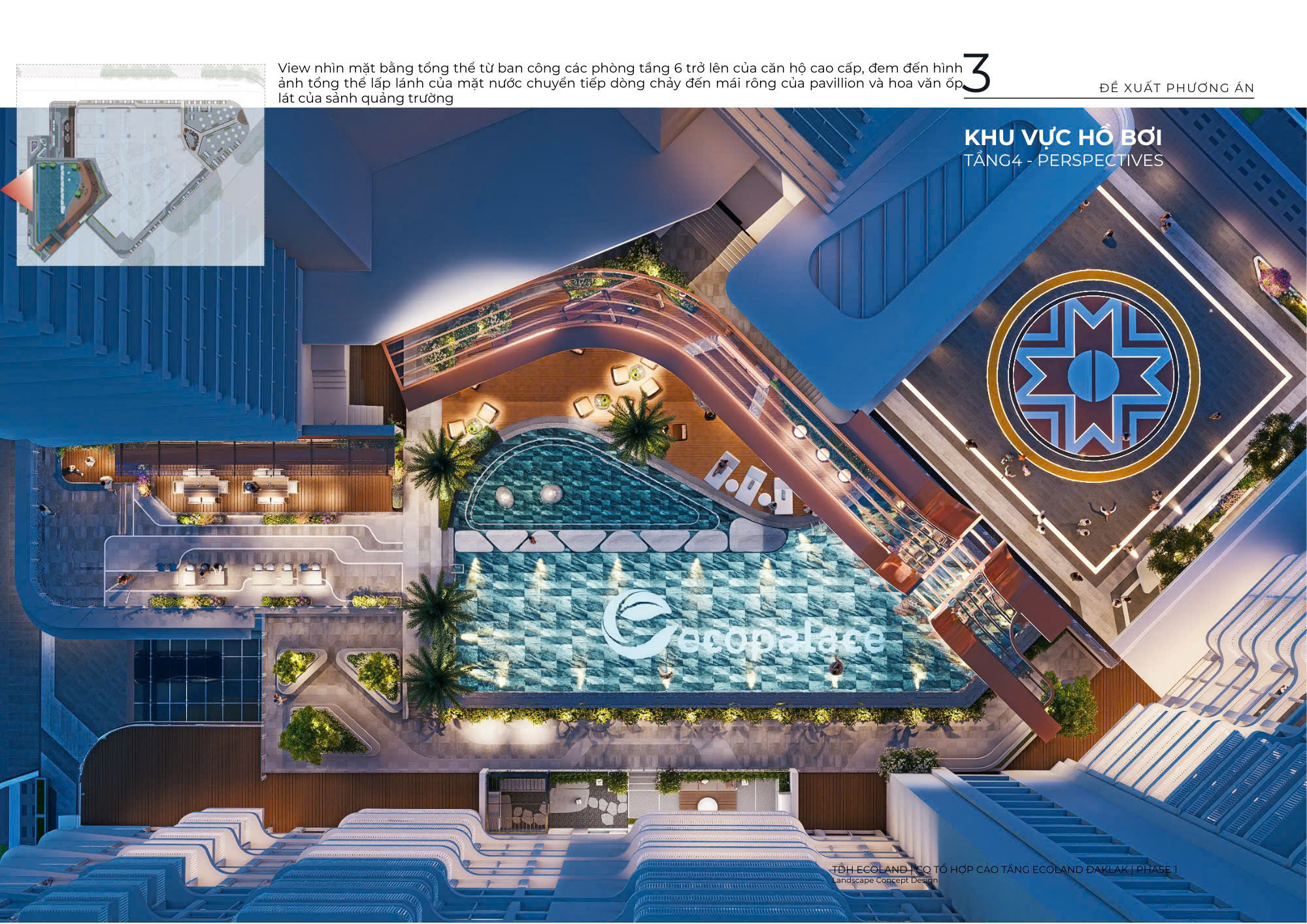Căn hộ 3pn view hồ bơi tại Eco Palace